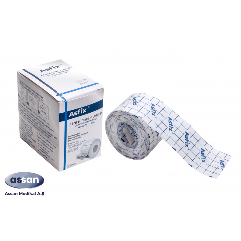 Хипоалергичен пластир - Asfix 5см/10м еластична лента